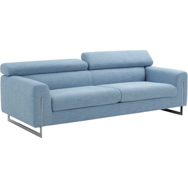 Serena Modern Sofa with Leg In Silver and Blue