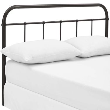 Serena Queen Steel Headboard In Brown