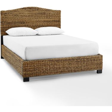 Serena Rattan King Bed In Banana Leaf