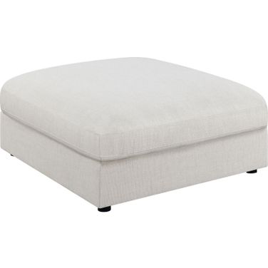 Serene Upholstered Rectangular Ottoman Beige