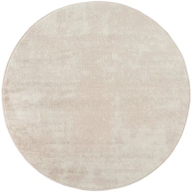 Serenity Home 4' x 4' Round Modern Indoor Rug In Ivory