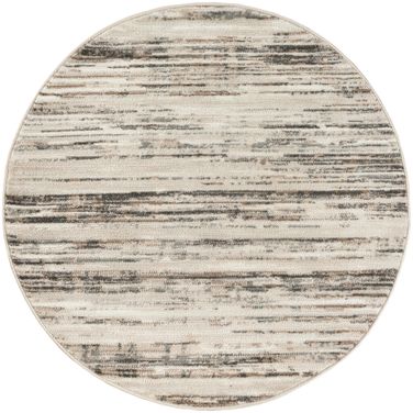 Serenity Home 8' x 8' Round Indoor Rug In Ivory Beige