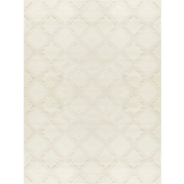Serenity Home 9' x 12' Modern Indoor Rug In Ivory