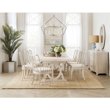 Serenity Light Wood Topsail Rectangular Extendable Dining Room Set