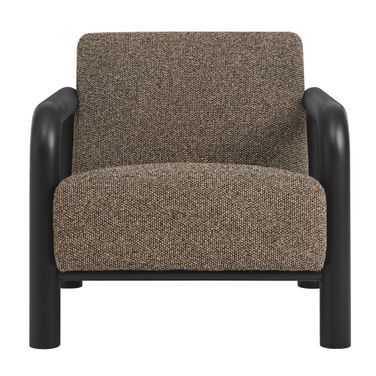 Sereno Boucle Accent Chair In Earth Black