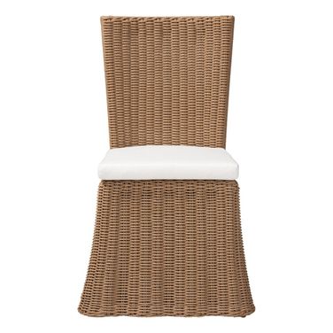 Serge Woven Seagrass Dining Chair In Light Brown