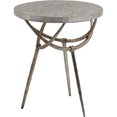 Signature Designs Sergio Round Spot Table In Champagne