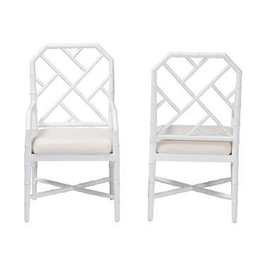 Sergio Wood Dining Chair Set of 2 In White