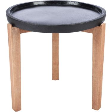 Serka Side Table in Natural and Black