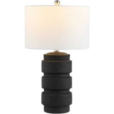 Sero 24.5 Inch Black Ceramic Table Lamp
