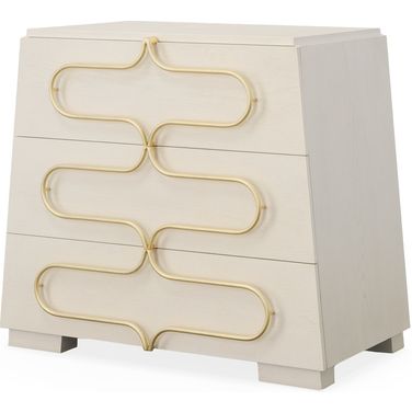 Serpentine Chest In White Wash