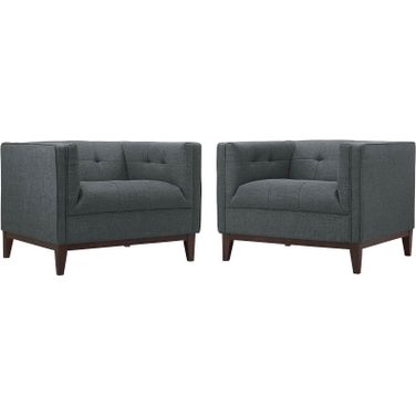 Serve Gray Arm Chairs Set of 2