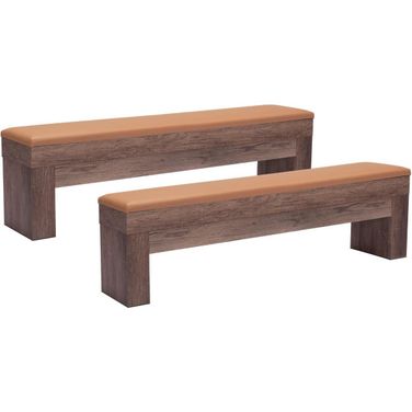 Bonker Storage Bench Set of 2 In Brown