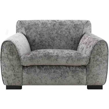 Severo Chenille Chair In Light Gray