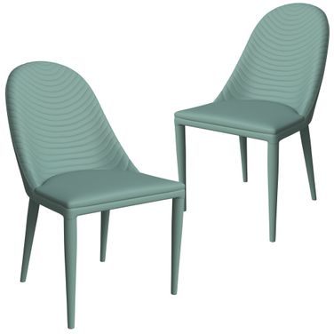 Seville Modern Dining Chair Set of 2 In Green