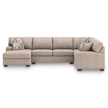 Newellen 3-Piece LAF Sectional With Chaise In Hemp