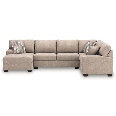 Newellen 3-Piece LAF Sleeper Sectional With Chaise In Hemp