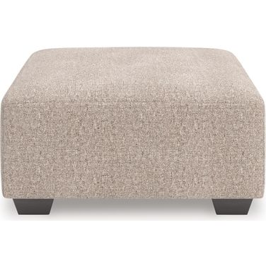 Newellen Oversized Accent Ottoman In Hemp