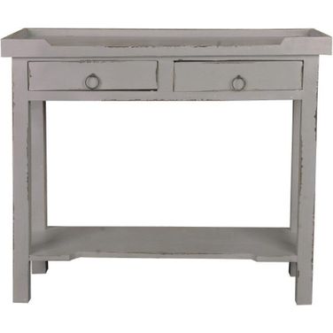 Shabby Chic Cottage Antique Gray Console Table