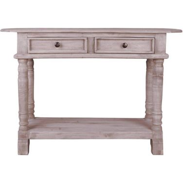 Shabby Chic Cottage Natural Limewash Console Table