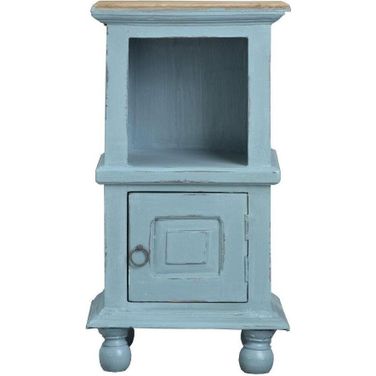 Shabby Chic Cottage Two Tone Beach Blue and Brown Table