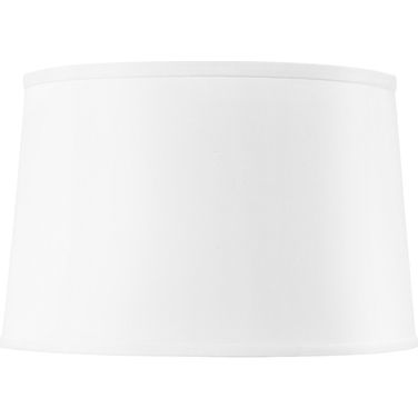 Shade 17 Inch Linen with Gold In White