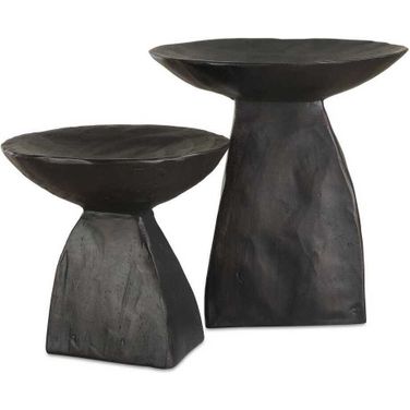 Shadow Pedestal Bowls Set of 2 In Brown