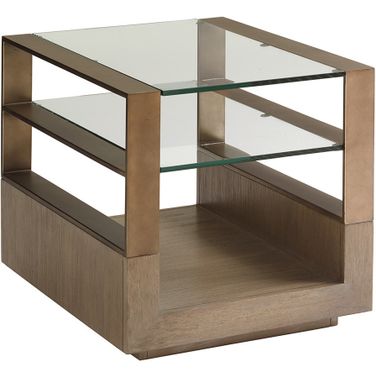 Shadow Play Center Stage Rectangular Lamp Table In Mist