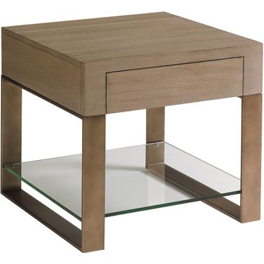 Shadow Play Empire Square End Table In Mist