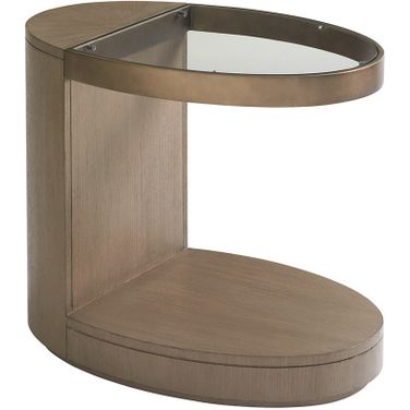 Shadow Play Highball Oval End Table In Mist