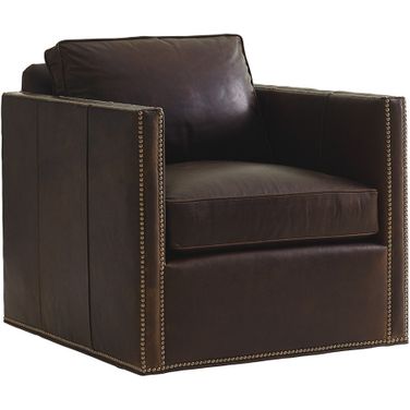 Shadow Play Hinsdale Leather Swivel Chair