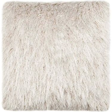 Shag Modish Metallic Pillow In Beige