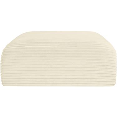 Shaggy Corduroy Performance Fabric Ottoman In Cream