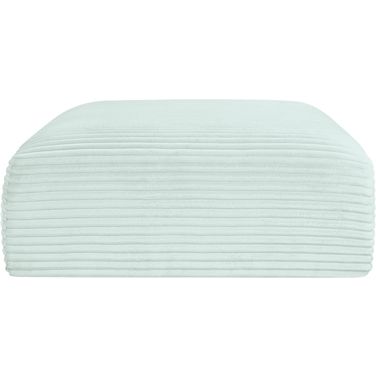 Shaggy Corduroy Performance Fabric Ottoman In Mint