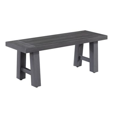 Shahar Outdoor Bench with Aluminum and Polywood In Gray