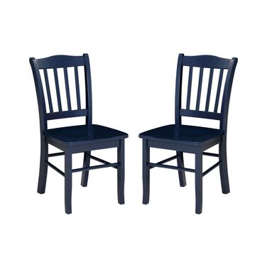 Shaker Dining Chairs Set of 2 In Navy Blue