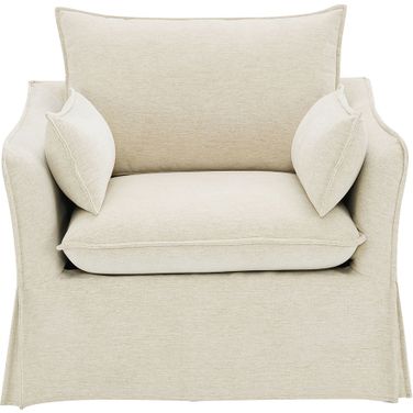Shane Chair with 2 Pillows In Beige Linen