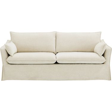 Shane Sofa with 2 Pillows In Beige Linen