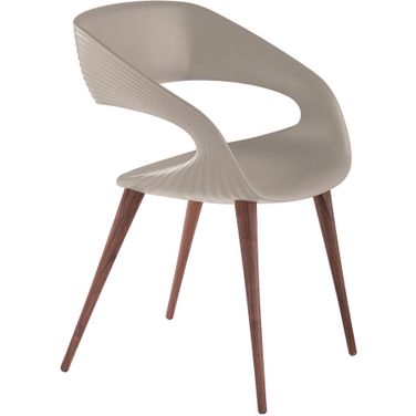 Shape Dining Chair In Tan with Oak Legs