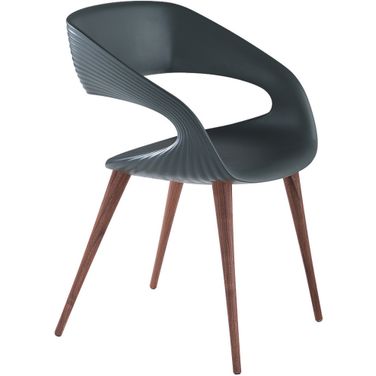 Shape Dining Chair with Oak Legs In Grey