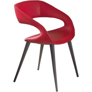 Shape Red Dining Chair With Anthracite Legs