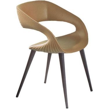 Shape Tan Dining Chair With Anthracite Legs