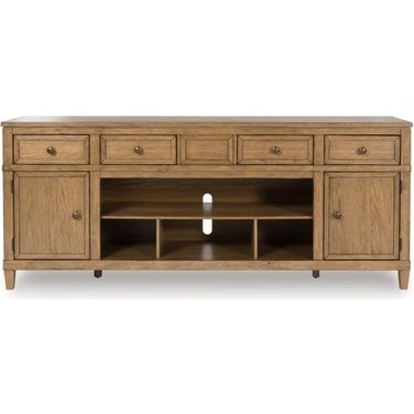 Sharlance 81 Inch TV Stand In Light Brown