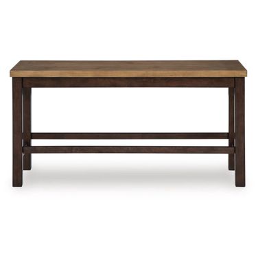 Sharlander Counter Height Dining Bench In Light Brown and Dark Brown