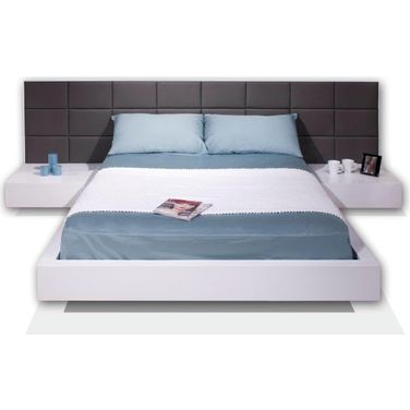 Sharon White Lacquer Queen Bed