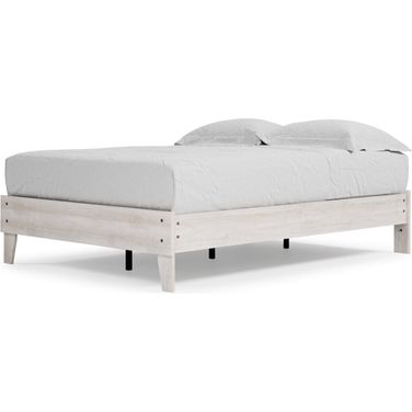 Shawburn Whitewash Full Platform Bed