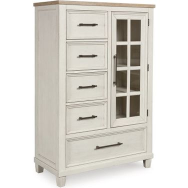 Shaybrock Door Chest In White and Brown