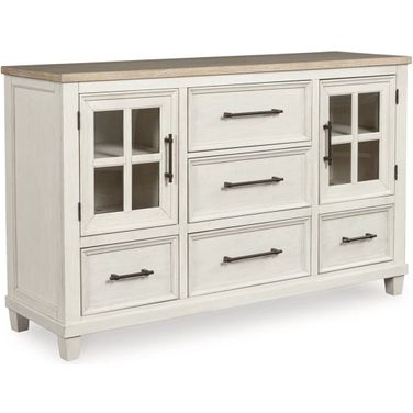 Shaybrock Dresser In White and Brown