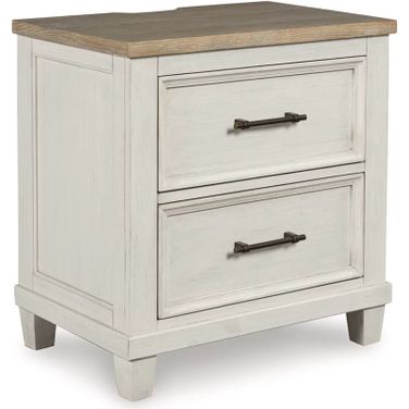 Shaybrock Nightstand In White and Brown