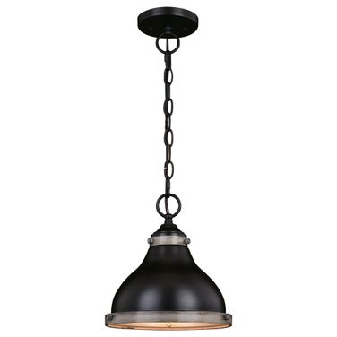 Sheffield 10 Inch Pendant In New Bronze and Distressed Ash
